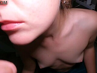 Close-Up Pov Blowjob With Cute Redhead Cum On Lips Short Cut