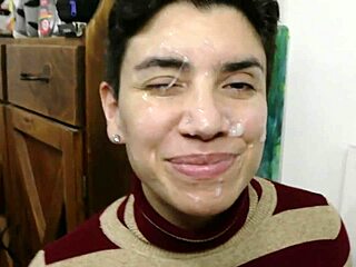 imagine handheld pov blasting old school facial cum all over