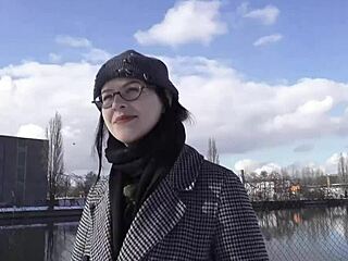 german scout melli venom: black hair pawg glasses girl pickup for berlin casting face fuck?