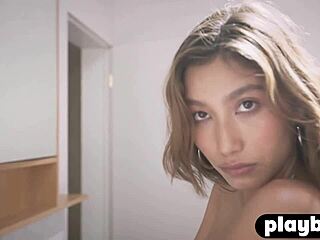 Big Tits Teen Dominique Lobito Strips Clothes for Full Body Reveal After Teasing Undress