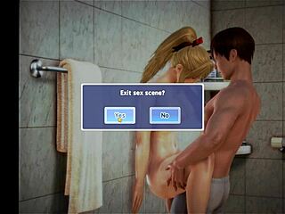samus pounded relentlessly in the hot shower steam