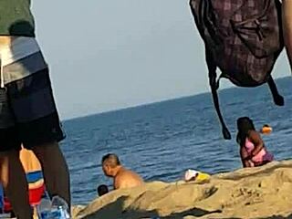 Skinny Bitch's Candid Beach Ass Exposed Boldly