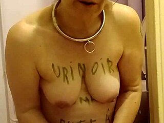 french maid slave bound in toilet for public bdsm degradation and dirty talk