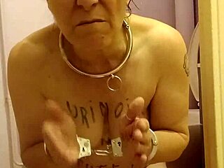 french maid slave bound in toilet for public bdsm degradation and dirty talk