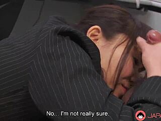 japanese office lady haruka miura moans during uncensored oral at work 💋👔