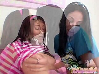 Young Yasmin Licks Tits Fingers Brunette Pussy