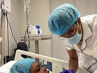 horny doctor pounds ebony teen patient with monster cock creampie blast