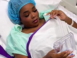 horny doctor pounds ebony teen patient with monster cock creampie blast