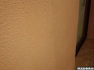 A pretty spanish girl fingers her pussy then her roommate pounds her hard 😍🍑