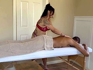 Ready for this Filipina's oily massage turning into black cock handjob cumshot?