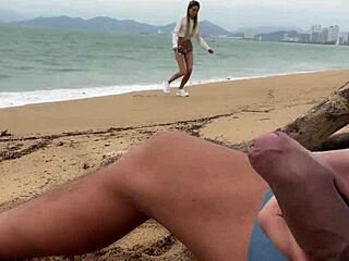 Pigtails Teen Flashes Huge Tits Outdoor and Jerks Cock to Facial Cumshot