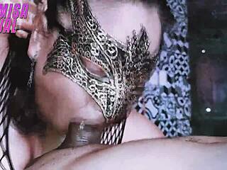 Damn this submissive wife deepthroats stepdad's cock gagging hard