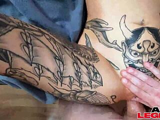 Inked whores Nova Flame Jesse Pony Nicole Saphire beg for monster cock triple facial orgy