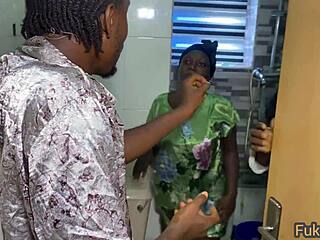 Sneaky Raw BBC Pounds Curvy Black Neighbor Wife In Toilet