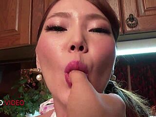 Japanese housewife blows you then rides hard in POV 😍💦