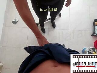 my hubby steps out so i ride the painter's cock hard in pov