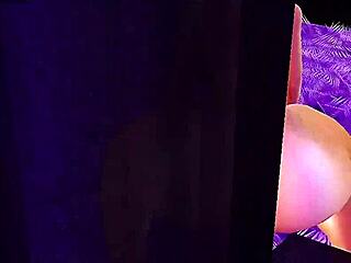 bbw lesbian gets clothes ripped by monster cock before bent over doggystyle creampie at strip club