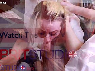 Two British Teens Suck Huge Cock And Snowball Cum!