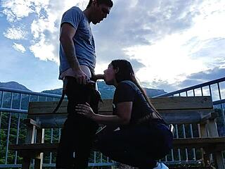 SUCKING STRANGER'S COCK HIGH ON MOUNTAIN – CAN YOU HANDLE THIS VIEW?!