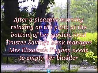 i can't believe classy bank manager elizabeth hogben pees in her garden 😏