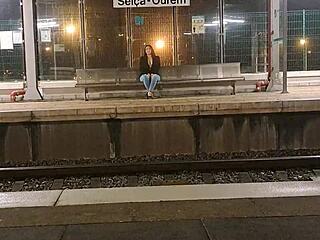 Bend over stranger, let's fuck doggy on this public train till you creampie my big ass!