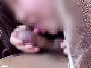i sneaked into my stepson's bed, teasing his huge cockhead with my juicy handjob till i milked every drop of cum this horny japanese milf morning!