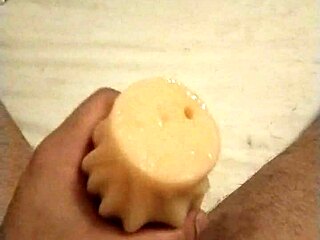 first time solo with huge toy in homemade costume blowjob play