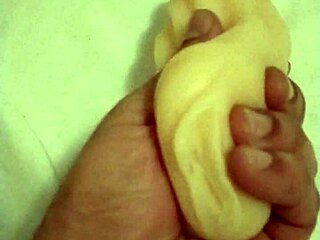 first time solo with huge toy in homemade costume blowjob play