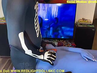 Kansas City Guy Rents Blue Alien Sex Doll Rough Fucks While Watching Avatar