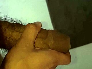 Old Cuckold Husband Masturbates Intensely Bathroom Closeup