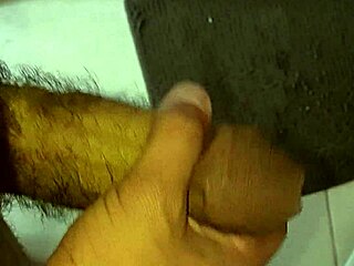 Old Cuckold Husband Masturbates Intensely Bathroom Closeup