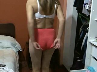 Curvy Latina Stepmom Lifts Dress Flashes Big Ass to Stepson's Friends