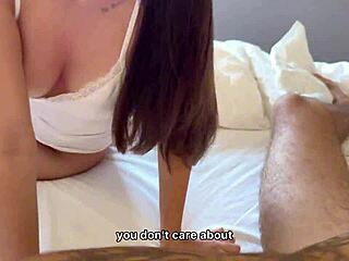 😈 crazy 18+ teen stepsis won't stop riding that dick in hotel... turns into hard missionary pounding! 🔥