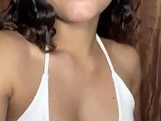 innocent petite miniskirt girl fingers her soft pussy