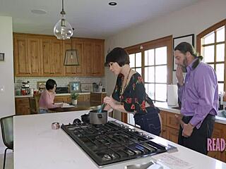 woman cooks dick inside while girl studies sucking progressive family taboo