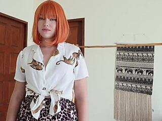 stepsis shows up as hooker i pound her tight pussy creampie doggystyle 😏