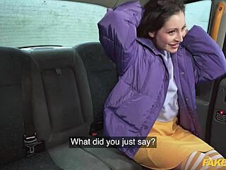 Milf jumps in fake taxi and trades her shaved pussy pounding for the ride! 🚗🍑💦