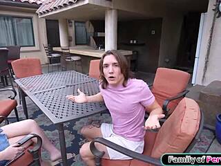 stepsister teases stepbro with outdoor cock sucking adventure