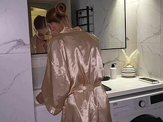 he spanks her tattooed ass in the shower while pounding deeper with his throbbing cock. 