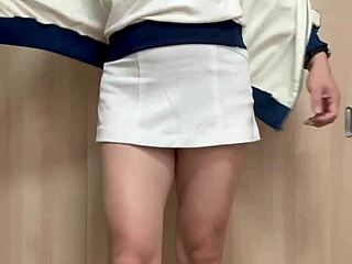 hey check out this tennis girl skirt bluma and anal play