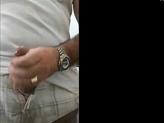 Carvallini Unleashes Huge Cumshot in Old Man's Handjob