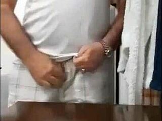 Carvallini Unleashes Huge Cumshot in Old Man's Handjob