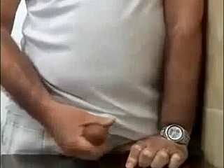 Carvallini Unleashes Huge Cumshot in Old Man's Handjob