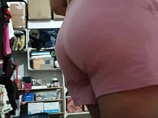 chubby latina wife flashing her fat curvy ass in panties