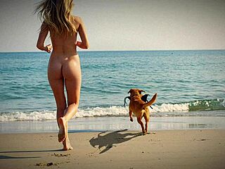 Lucy Strips Naked on Beach in AI-Generated ENF Story