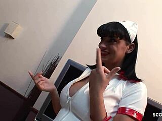 Big boobs nurse Jodi James roughly rides wheelchair patient cowgirl 🏥🍆💦
