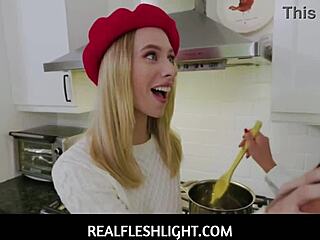 Freeuse blonde teen stepdaughter anytime pussy access for stepdad with French teacher