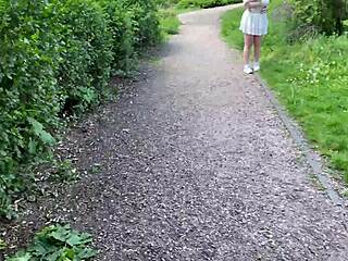 after picking up this sweetie on our first date we fucked outdoors rough