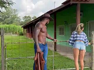 bbc king pounds hotwife boss raw bareback in farm orgy with creampie finish