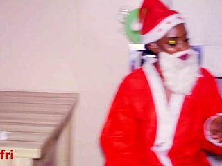 oh god female santa squirts hard from lesbian strapon orgasm with girlfriend